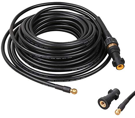 Vingo Rohrreinigungsset Rohrreiniger Rohrreinigungsschlauch Abflussreiniger max. Druck 180 bar 60°C, 30m, geeignet für Kärcher Anschluss Bajonett, Quick Connect