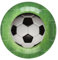 Assiette Verte Ballon de Foot en Carton 22.5cm (x10) R/6868
