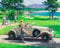 Vintage car by the golf course - Jigsaw Puzzles For Adults 1000-Piece Diy Puzzle Kids Wooden Toys