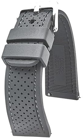 STUNNING SELECTION Bracelet montre Alpine, qualité supérieure, sportif, étanche, en silicone, avec libération rapide, bracelet montre en caoutchouc souple, couleurs assorties,20 mm, 24MM, Sangle