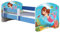 ACMA Kinderbett Jugendbett mit Einer Schublade und Matratze Blau mit Rausfallschutz Lattenrost II 140x70 160x80 180x80 (09 Meerjungfrau, 140x70)