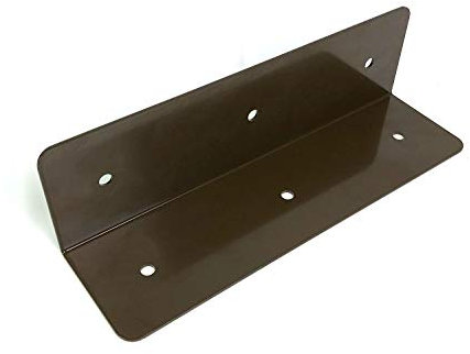 Large Timber Railway Sleeper Bracket - Internal and External Corner Fixing Brackets for Raised Beds, Planters and Railway Sleepers- Brown (265x70x70 mm)