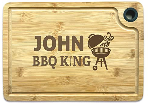 Barbeque Chopping Board - Personalised BBQ King Name Kitchen Cutting Board