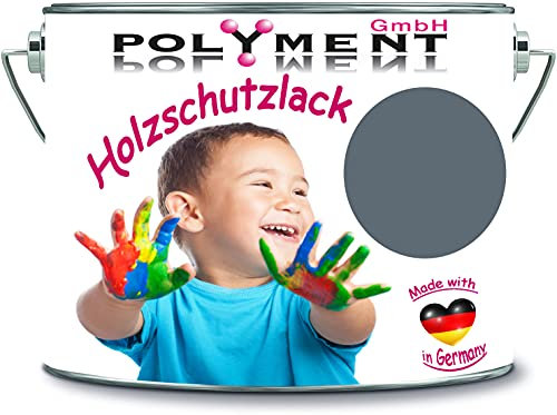 5 Liter Holzschutzlack Holzlack Holzlasur wetterbeständiger Langzeitschutz Wetterschutzfarbe Holzschutzfarbe (RAL 7031 Blaugrau)
