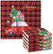 Geschirrtücher mit Weihnachtsmotiv, 27,9 x 27,9 cm, 6 Stück