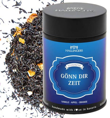 Hallingers Loser Schwarz-Tee mit Vanille, Apfel & Orange - Made in Germany