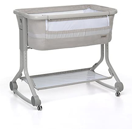 Foppapedretti MyBebè Culla Co-Sleeping, per Bambini dalla nascita a 6 mesi (fino a 9 Kg), Greige