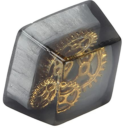 Yoidesu Resin Keycap, Artisan Keycap Handgefertigte Korrosionsbeständige Mechanische Universaltastaturzubehör(Schwarze Ausrüstung)
