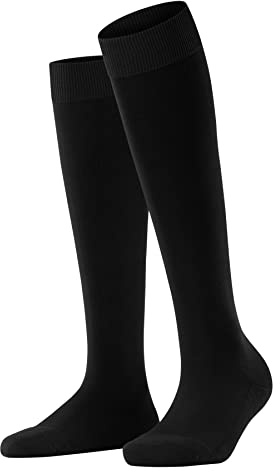 FALKE Damen ClimaWool Kniestrümpfe atmungsaktive klimaregulierende geruchshemmende Wolle Lyocell sehr langlebig verstärkt elegant fein ultra leichtes Gefühl auf der Haut 1 Paar