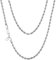 KRKC&CO 4mm massive Kordelkette Rope Kette Edelstahl, Weißgold beschichtet Zopfkette, breite Silberkette für Herren Damen, Unisex Rope Chain Seilkette, Geburtstag Weihnachten Geschenk, Länge 50,8cm