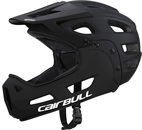 Lixada Full Face Bike Helmet,Adult Cycling Helmet with Detachable Chin Guard and Visor 54-61cm