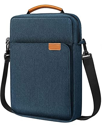 Laptop-Umhängetasche, wasserabweisend, kompatibel mit Tablets und 13 Zoll Laptops, blau, 33,8 cm, Aktentasche