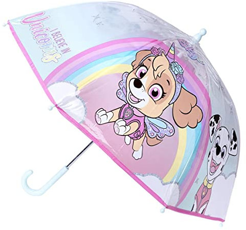PAW PATROL Chase Rubble Marshall Kuppelschirm Regenschirm Stock-Schirm manuell 71 cm Durchmesser (Paw 3)