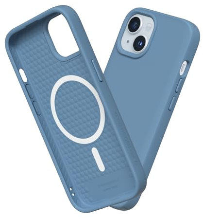 RhinoShield Case kompatibel mit [iPhone 15] | SolidSuit - MagSafe-kompatibel -Stoßdämpfende & schlanke Schutzhülle mit Premium Finish - 3.5 Meter Fallschutz - Türkisblau
