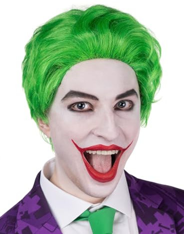 Verbrecherclown Joker Vintage-Perücke - Kostüm-Zubehör Karneval, Halloween & Motto-Party