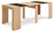 Skraut Home | Table Console Extensible | Console Meuble | 220 | pour 10 Personnes | Table à Manger | Style Moderne | Chêne et Noir