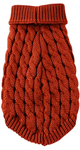 Hundepullover, Winter Warmer Hundepullover Kleine Hunde Rollkragen Strickpullover Hunde Pullover Weich Hundekleidung Hundepulli Hund Kleidung für Kleine Mittelgroße Hunde und Katzen (Red, M)