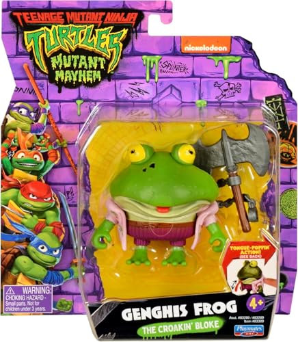 Giochi Preziosi - Mutante Ninja Turtles - Genghis Frog in beweglicher Actionfigur - Größe 12 cm - detailliert - Für Kinder ab 4 Jahren