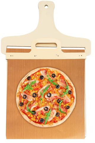 HRKVSK Sliding Pizza Peel, 54 x 37cm Pala per Pizza Scorrevole, Pala para Pizza Horno, Pala para Pizza con Mango, Cáscara de Pizza Pala para Pizza, Pala De Pizza Deslizante