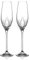 DIAMANTE Champagne Flutes Pair – ‘Lotus’ Collection Hand Cut Crystal Champagne and Prosecco Glasses Set of 2 in giftbox
