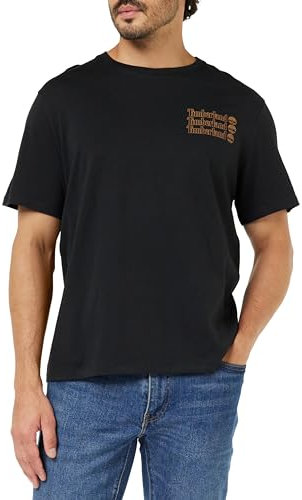Timberland Men's Short Sleeve tee 2 tier3 T-Shirt, Black, XL