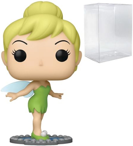 POP Disney: Peter Pan 70th Anniversary - Tinker Bell on Mirror Funko Vinyl Figure (Bundled with Compatible Box Protector Case), Multicolor, 3.75 inches