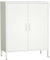 STEELSØN Kommode Atria weiß, Sideboard Wohnzimmer, Metall Kommode mit Doppeltür, Kommode Wohnzimmer weiß, Mehrzweckschrank Maße 100x80x38 cm (HxBxT)