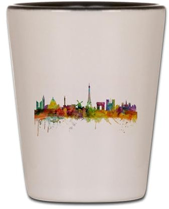 CafePress Paris France Skyline Unique and Funny Shot Glass