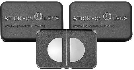 SKYWAY 3 Pack Stick on Bifocal Lenses 1.0, Stick on Reading Lenses,Clear Magnifying Bifocal Lenses for Glasses Sunglasses Safety Goggles, Removable, Reusable, No Water Needed