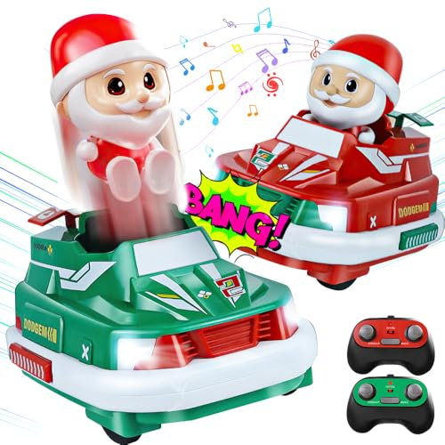 OBEST Remote Control Bumper Cars for Christmas - 2 Pcs RC Super Car, Two Against Each Other Collision Toy, 360° Drift Scooter for Kids, New Year