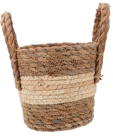 CAXUSD Jardinière Suspendue Osier Panier à Plantes Rotin Panier Osier Jardinière Pot à Cactus Pot de Fleurs Rotin