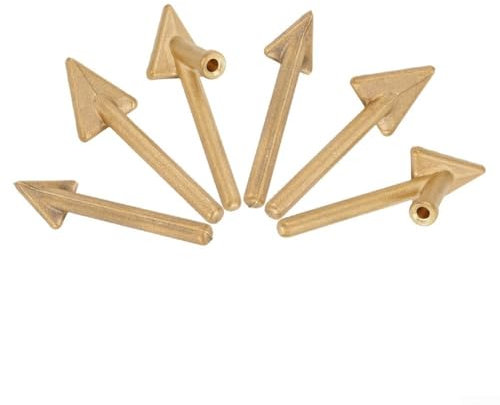 Repair Flat Head Triangular Copper Soldering Iron Tips, Gold Soldering Iron Tips, 6PCS Replacement Tip