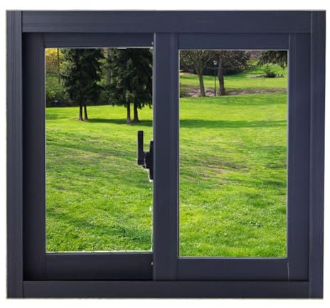 Kellerfenster, Schiebeschuppen-Oberlichtfenster, Ersatz for Mobilheimfenster, mit gehärtetem Glas und Sichtschutz, kleine horizontale Schiebefenster for Schuppen/Badezimmer/Garage(WxH 40x12in/100x30cm