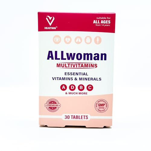 Women's Multivitamins & Minerals with 14 Essential Vitamins & Minerals for Women's Health – 30 Tablets Gluten-Free & No Synthetic Fillers or Binders – Vitamin A, B, C, D, Iron, Zinc, Folic Acid – Veg