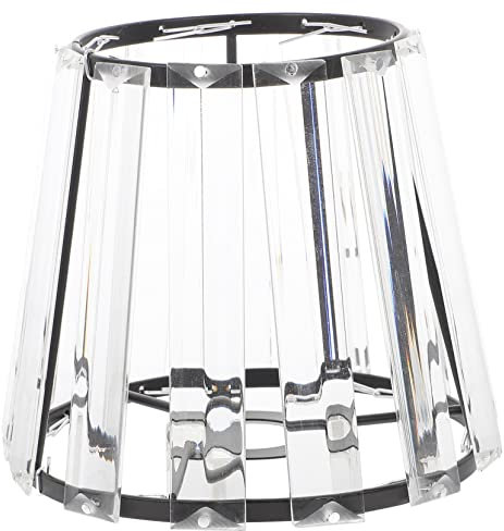 SOESFOUFU Transparenter Lampenschirm Aus E14 Tischleuchte Dekorativer Lampenschirm Für Schreibtischlampen Hochtransparent Kristalline Stufenform Ideal Für Zuhause Und