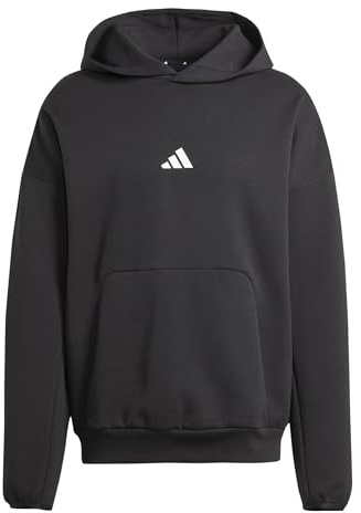 adidas Men's Future Icons SMALL Logo Hoodie, Black, L