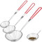 Ciieeo 3stücke Teiliges Edelstahl-sieb Spider Strainer Skimmer Löffel Küchensieb Mit Rutschfestem Griff Zum Abtropfen Von Pasta Und Lebensmitteln Und Rostfrei