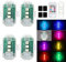 Yuragim 4 Stück Auto Fernbedienung Blitzlicht, 7 Farben LED Strobe Drone Light, Led Blinklicht USB Aufladung Drohnen-Antikollisionslichter, Blitzlichter Led Aircraft Strobe Lights für Drohne Auto