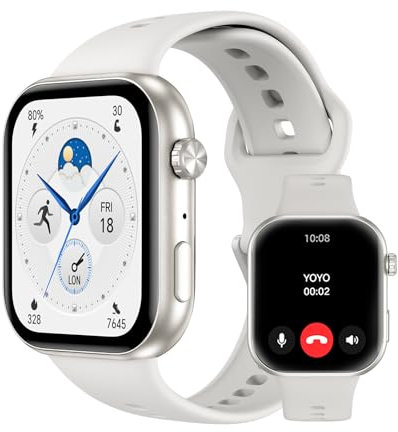 HONOR CHOICE Watch 2i, Bluetooth Calling Smart Watch, AMOLED da 1,85 pollici,14 Giorni di Standy, Spo2, 1ATM, IP68, Compatibile con Android e iOS, Bianco