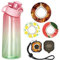 Alpha Fit Borraccia aromatizzata, compatibile con Air Up, 900 ml, a prova di perdite, senza BPA, con 3 capsule aromatiche, infrangibile e lavabile in lavastoviglie (rosa maialino)