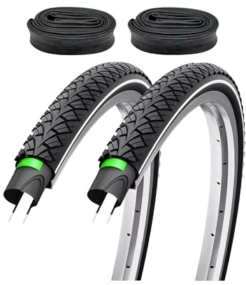 F24Tyre 2er Set Fahrradreifen 28x1,60 Zoll 42-622 3mm Pannenschutz Reflex