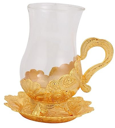 CIYODO Kaffee Tasse Mit Untertasse Set Für Heißgetränke Tee Und Schokolade Für Zuhause Büro Restaurant Bar