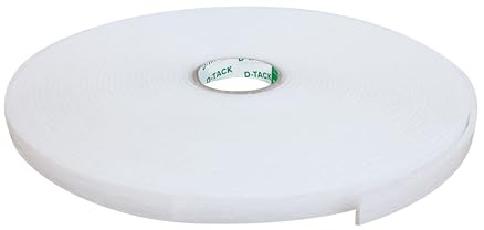 D-TACK Randdämmstreifen mit Selbstklebestreifen | 5 x 50 mm | 25 m Rolle | Dämmstreifen für Estrich & Fußbodenheizung | Dehnfugenband & Trennstreifen für Boden- & Wandanschluss