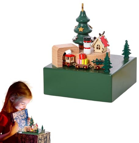 Tktouci Spieluhr Weihnachten, Weihnachtszug-Spieluhr | Magnetische