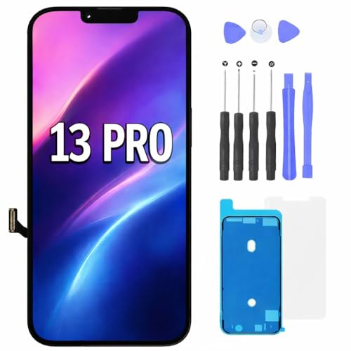 FTDLCD® Bildschirm für iPhone 13 Pro 6,1 Ersatz FHD Display mit hoher Refresh-Rate Touch Screen Digitizer und komplettem Reparaturset