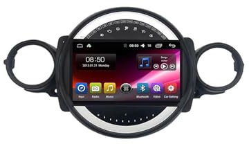 Car Stereo Carplay Radio de Coche para BMW Mini Cooper R56 R60 R51 2006-2014 HD Pantalla Táctil+Llamadas Manos Libres Bluetooth+WiFi, Navegador GPS/Mandos Volantes, 4 Nuclear 2G+32G
