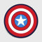 Lily&her friends - Fashion Captain America Grey Shield Pentagramm Schlafzimmer Wohnzimmer Kurz Kristall Samt Runde Matte Teppich Bodenmatte Baby Krabbelunterlage (Captain America, Durchmesser: 80 cm)