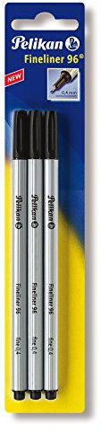 Pelikan 940601 Fineliner 96, Schwarz, 10 x 3 Stück