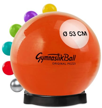 PEZZI Original Pezziball Standard 53 cm m. Ballschale Kombi Gymnastikball orange