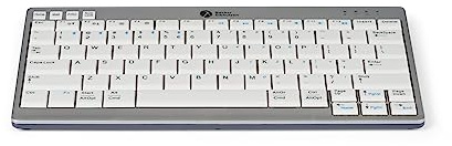 Bakker Elkhuizen BNEU950WUS Keyboard US QWERTY Ultraboard 950 white-silver/wireless